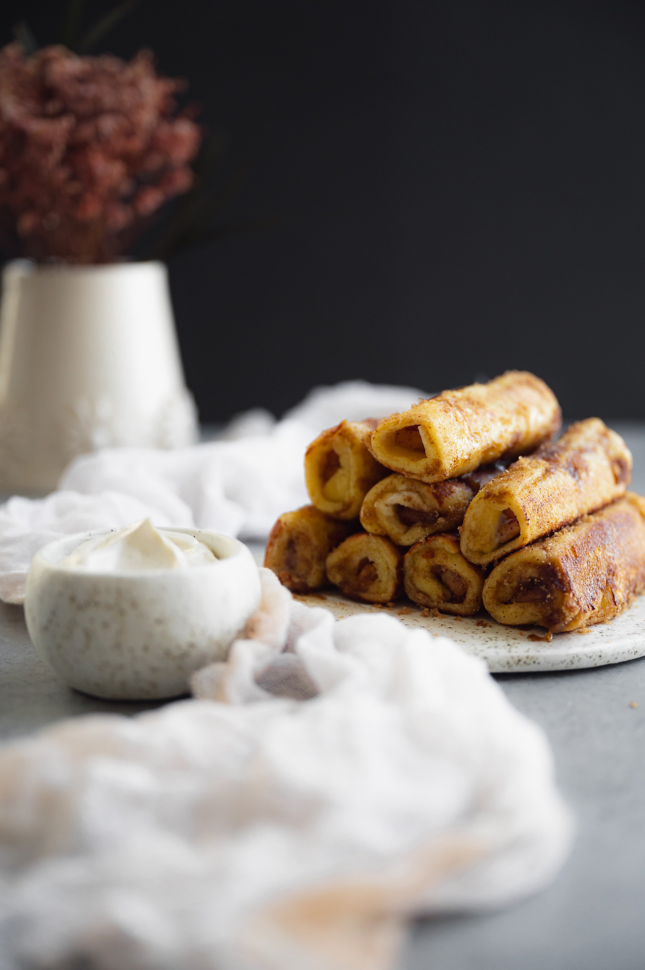 Rolled Apple Cinnamon French Toast